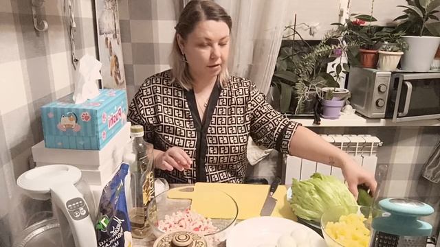 Готовим простую картошечку и салат с дайконом 🥗