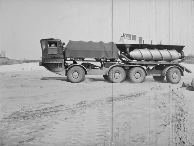 Испытание шнекового движителя, 1970год