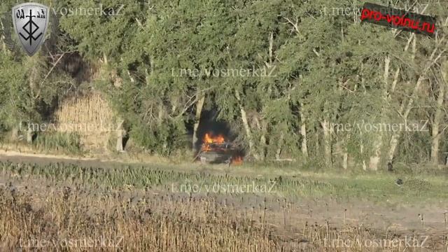 Танк Т-72М1 ВСУ уничтожен ударом FPV-дрона "ВТ-40" в Курской области