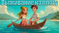 Выживаем на плоту, когда мир пошел ко дну. Весь Рафт в кооперативе за 45 минут + сюжет.