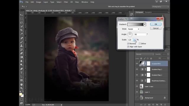 Photoshop Tutorial How to Edit Outdoor Portrait (Child) in Photoshop Cs6 & CC