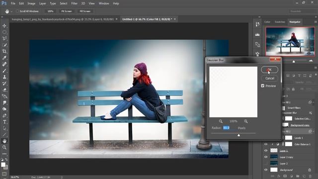 raining night photo manipulation _ photoshop tutorial cs6_cc