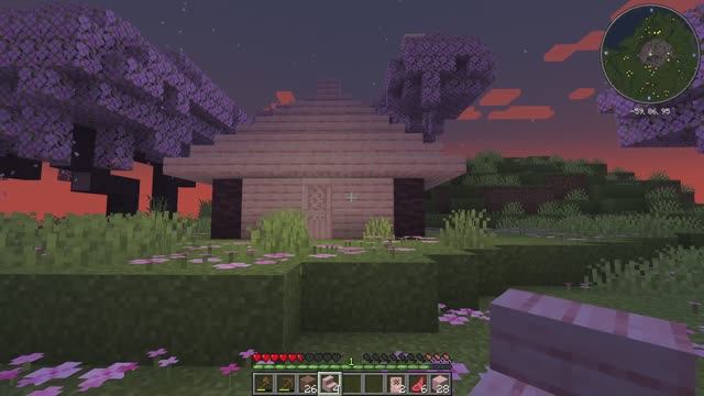 Построил красивый домик в Minecraft #1