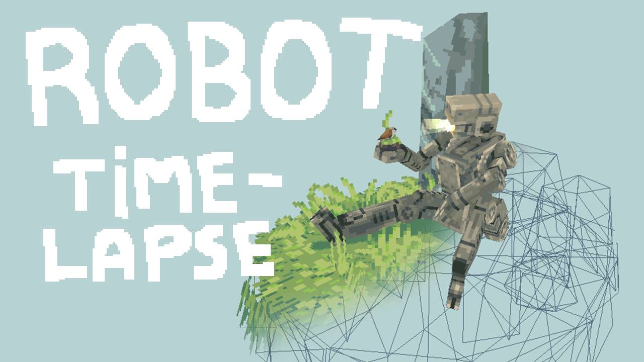 Block bench low poly robot timelapse