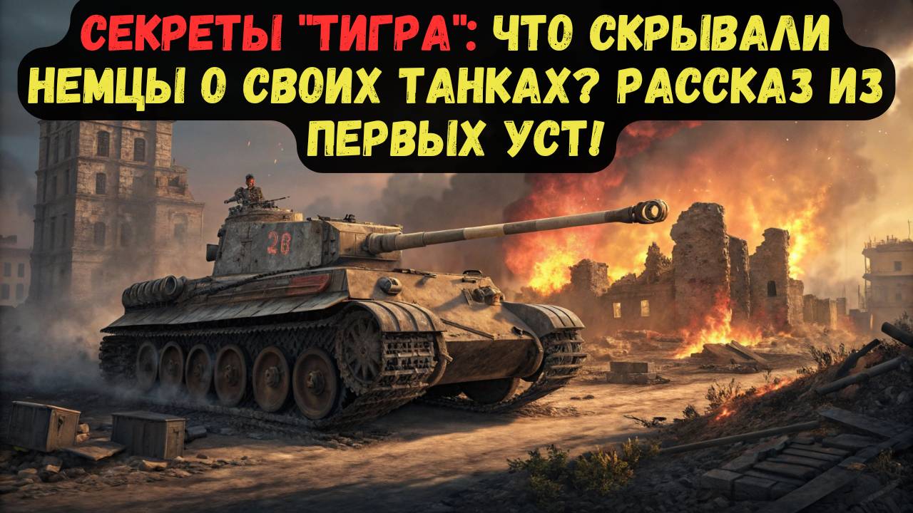 СЕКРЕТЫ "ТИГРА": ЧТО СКРЫВАЛИ НЕМЦЫ О СВОИХ ТАНКАХ? РАССКАЗ ИЗ ПЕРВЫХ УСТ!