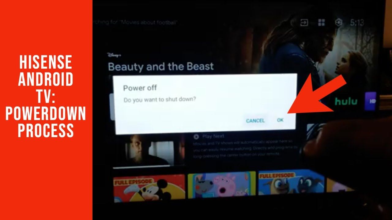 Hisense Android TV: How to Powerdown