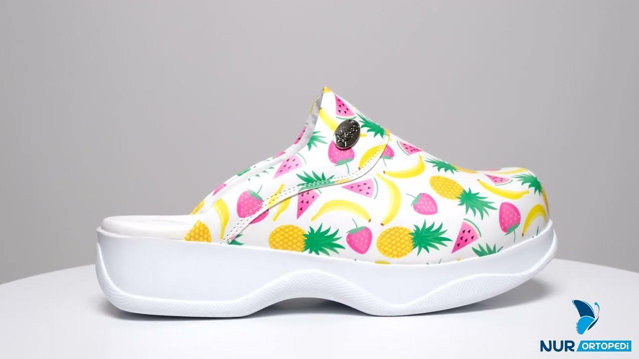 Ananas Desen Klasik  Bayan, Erkek Ortopedik Sabo Terlik Klasik Ananas 101 Doctor, Nurse, Slippers