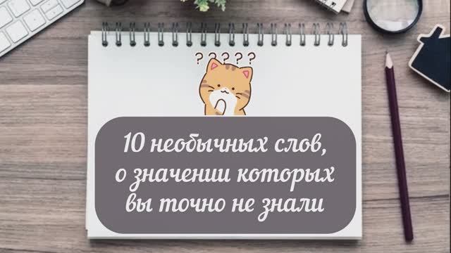 Мини-викторина «10 необычных слов, о значении которых вы точно не знали»
