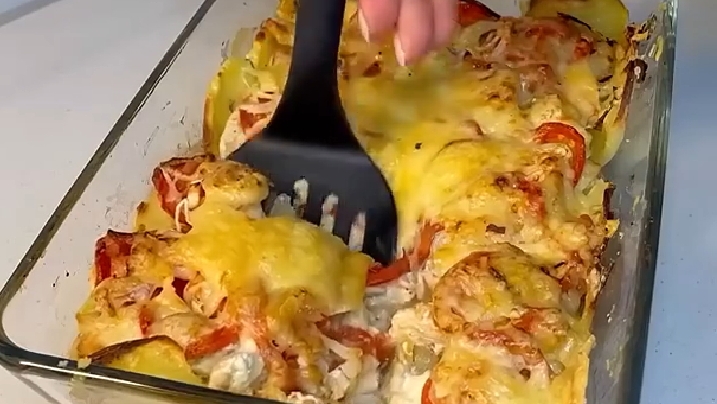 Запеканка с картофелем и курицей...🤗😋   Рецепт в описании ✍️