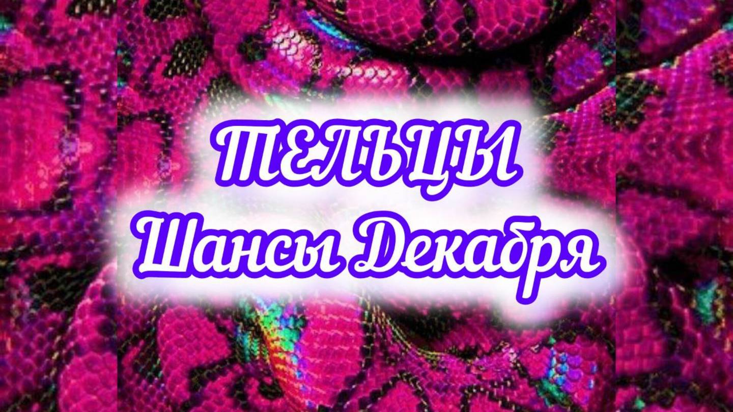 ТЕЛЬЦЫ - шансы в ДЕКАБРЕ 2024года.