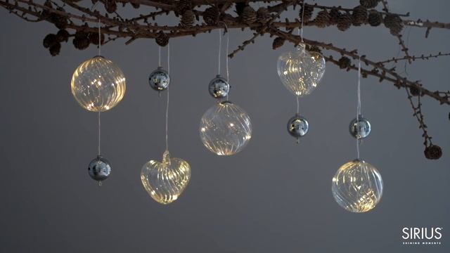 Стеклянные шары Sirius | Wave Ball Wave Heart Inspiration | Holiday Tree