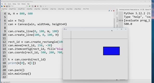 Python-1x08 TKinter - itemconfig, move, coords