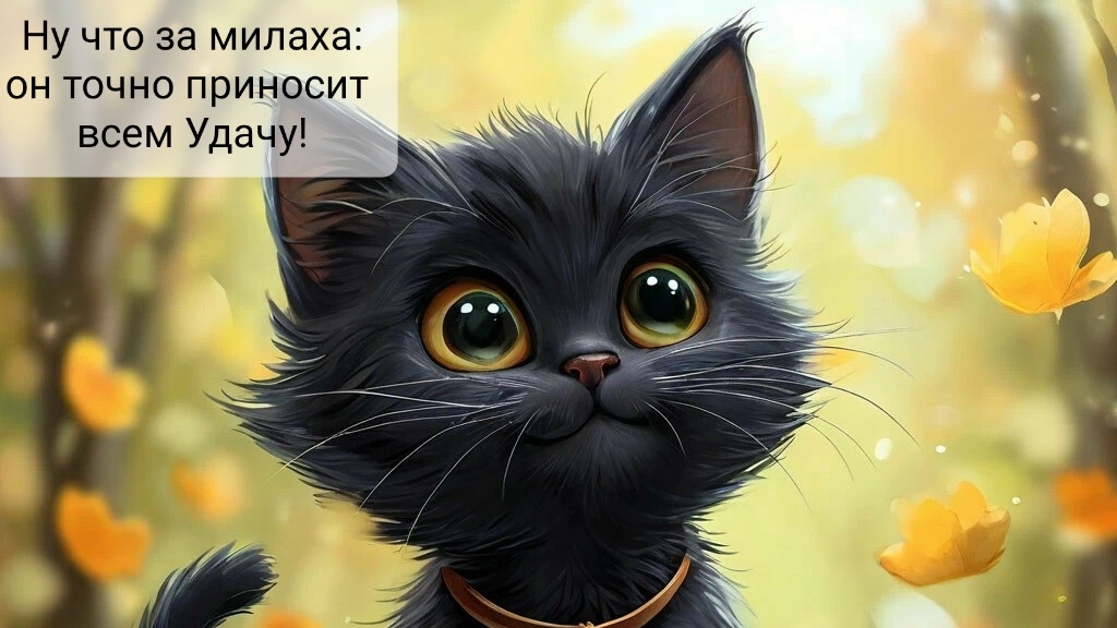 Котик Черныш принесёт вам Удачу!😁🤗