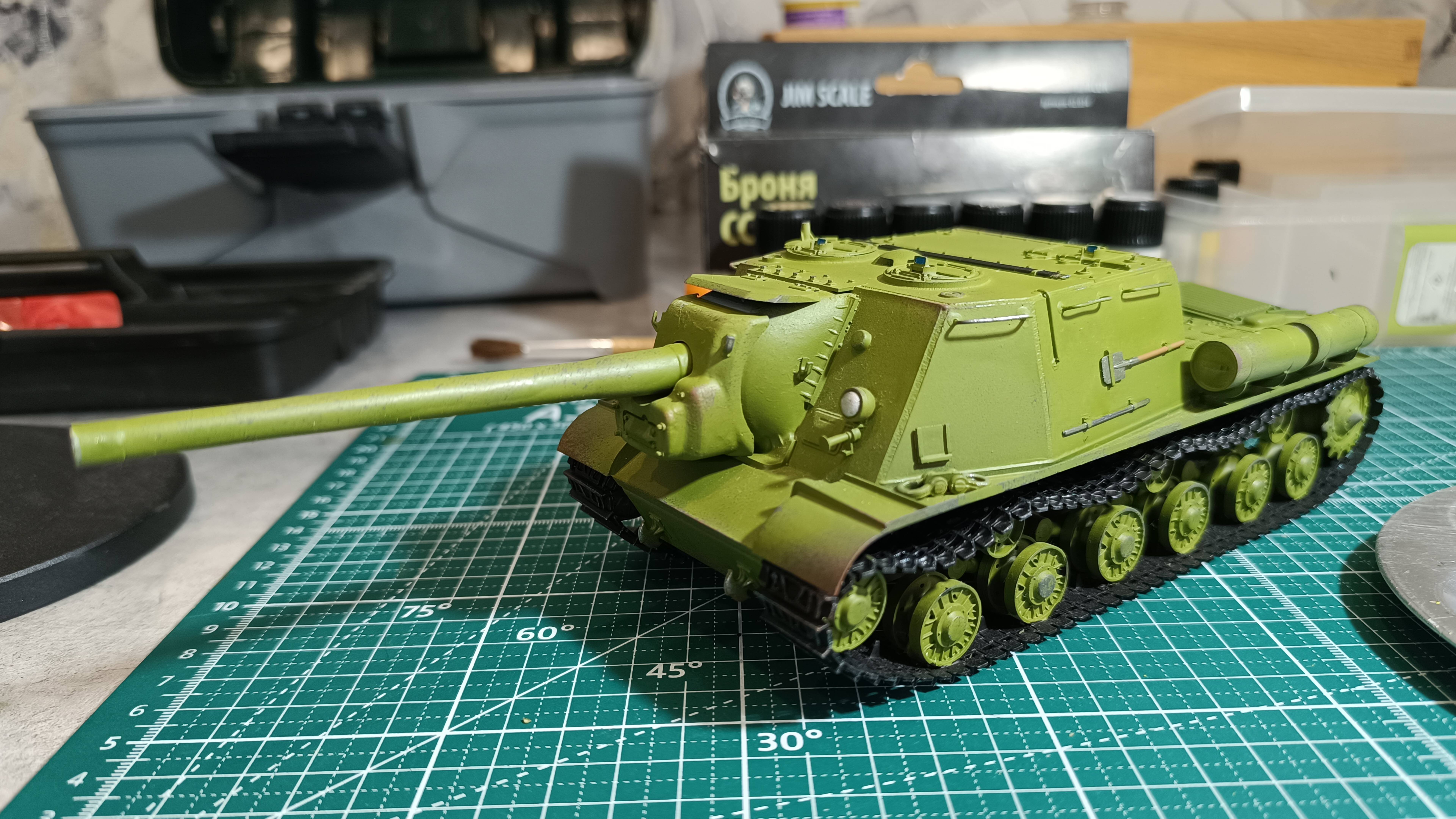 ИСУ-122 1/35 от Звезды - роспись мелких деталей акрилом