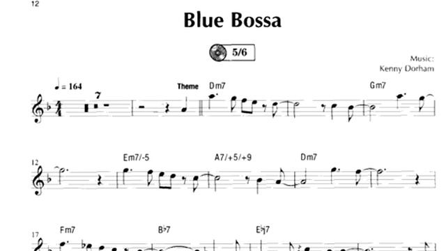 Blue Bossa Ноты с Мр3 (плюс минус)