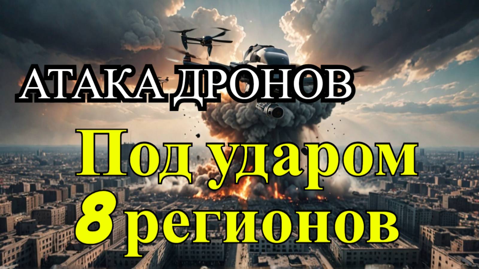 Массированная атака дронов на Россию: 8 регионов под ударом