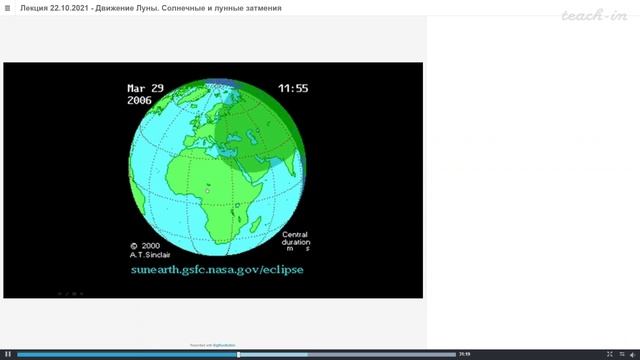 Движение луны.Солнечные и лунные затмения. Сурдин В.Г. Лекция 16.