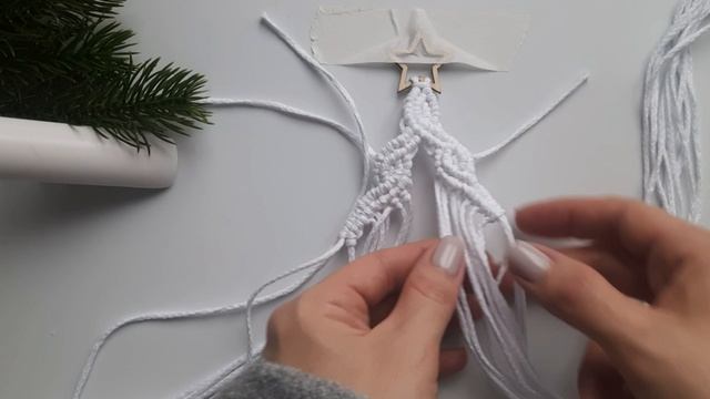 Елочка в технике макраме, мастер-класс🤍
