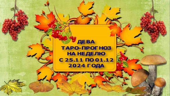 ДЕВА ТАРО-ПРОГНОЗ НА НЕДЕЛЮ С 25 ПО 1 ДЕКАБРЯ 2024 ГОДА