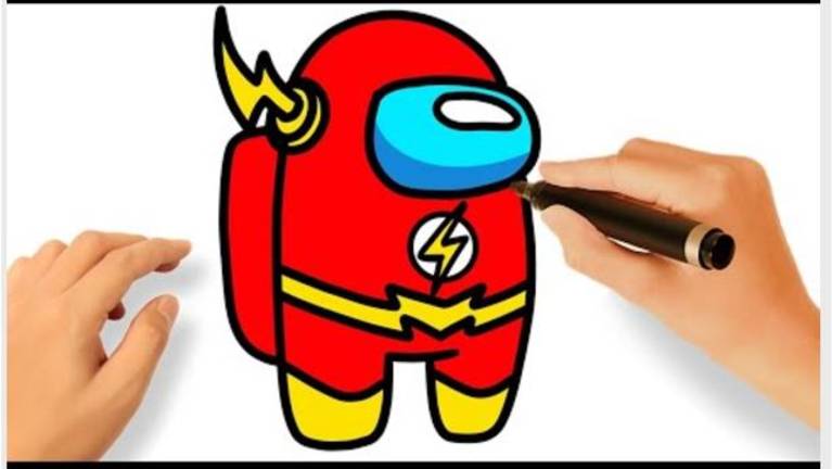 КАК НАРИСОВАТЬ ФЛЭШ ⚡ AMONG US