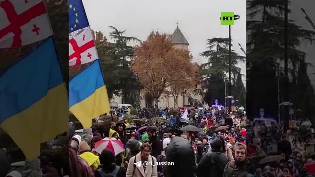 Как то беспомощно выглядят стучащие в дверь парламента грузинские майдауны...