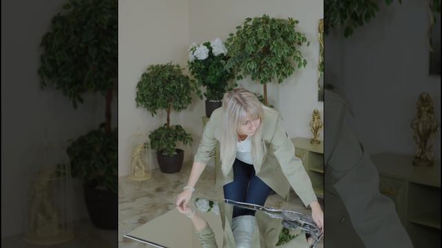 79893 Зеркало настенное Monstera Deliciosa 80х60. Распаковка
