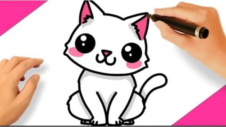 КАК НАРИСОВАТЬ МИЛОГО КОТЕНКА