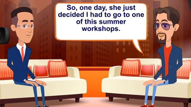 66 Past Simple conversation (Interviewing a famous actor) English Conversation Practice