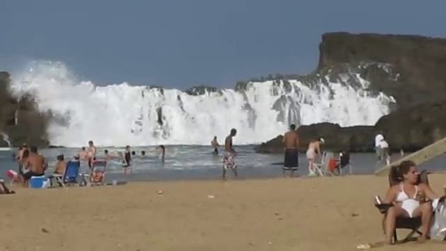 Massive Wave at Playa Puerto Nuevo in Vega Baja, Puerto Rico