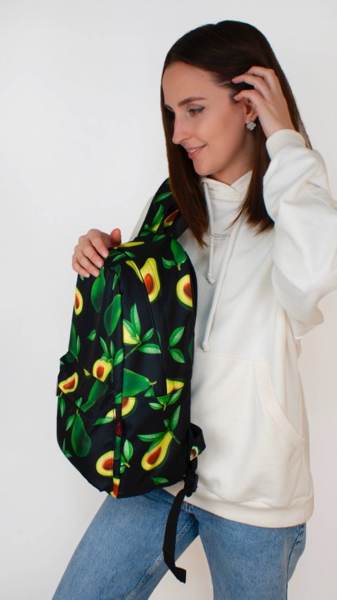 Рюкзак городской с принтом авокадо