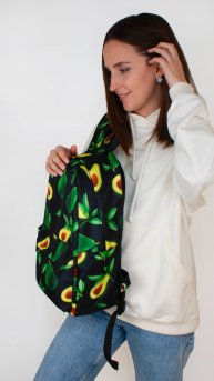 Рюкзак городской с принтом авокадо