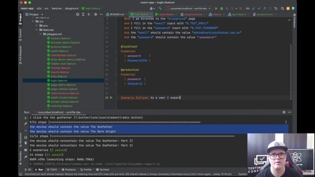 116 - Cucumber Example Tables to run test scenarios on a specific environment part 3