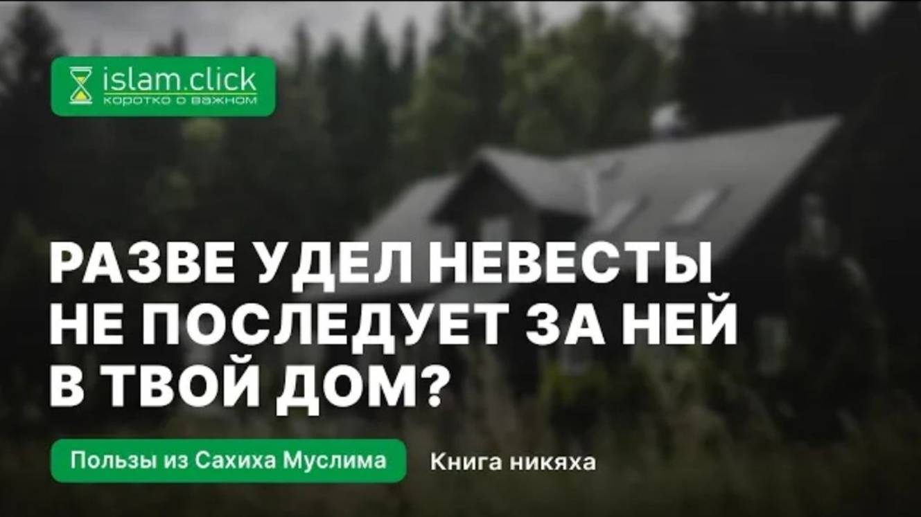 Разве удел невесты не последует за ней в твой дом Абу Яхья Крымский