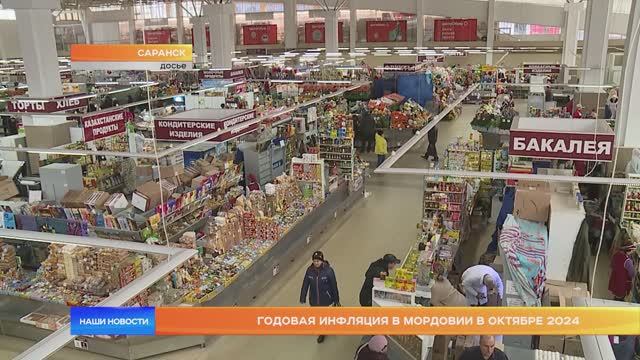 Годовая инфляция в Мордовии в октябре 2024