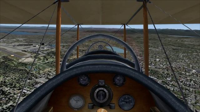 "Кёртис Дженни" имитация отказа двигателя.