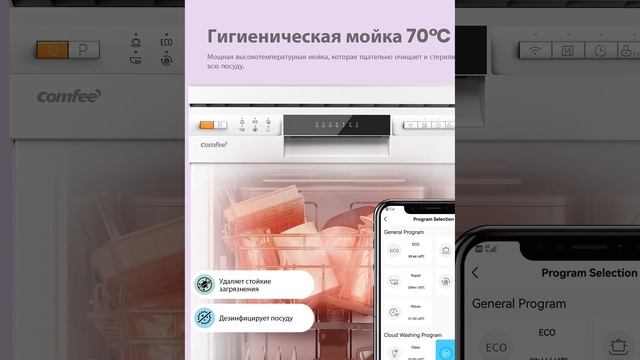 Посудомоечная машина Comfee CDW452Wi - краткий обзор