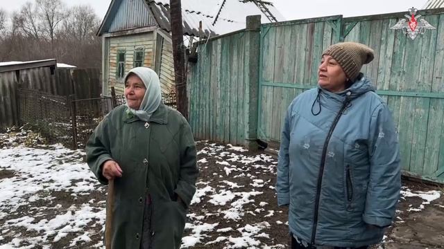 Оказание гуманитарной помощи жителям Курской области военнослужащими ГрВ Север