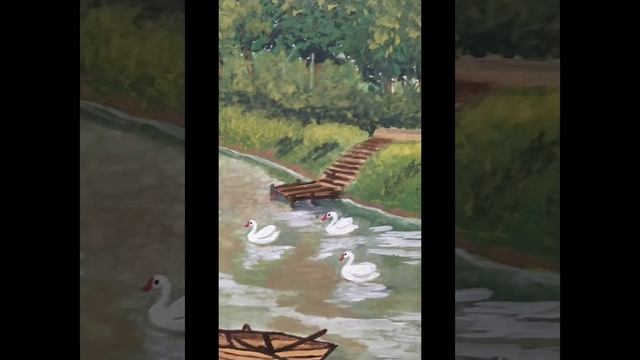 #Рисунок#Рисую#самоучкахудожник#гуашь#акрил#карандаш#портрет на пруду