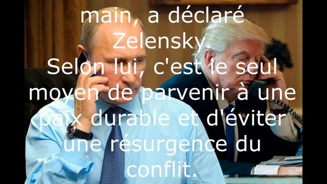 Zelensky a parlé de diplomatie pour résoudre le conflit.