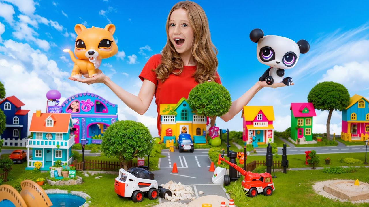 Nastya explains the safety rules in the city with the Littlest Pet Shop toys!