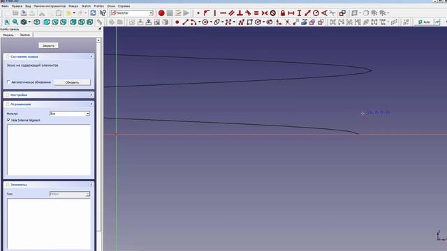 FreeCad Конусная резьба