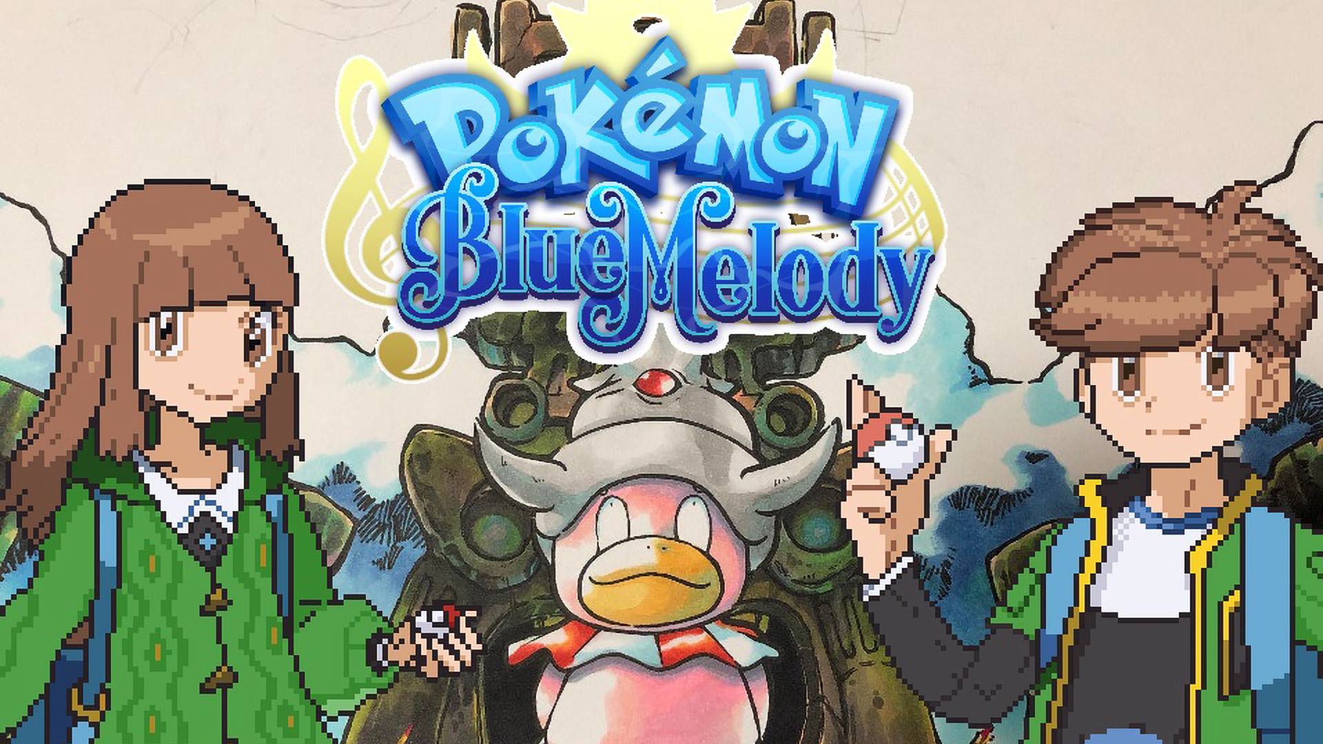 Pokemon Blue Melody - Великолепная RPGXP с фейковыми монстрами, черно-белой графикой, новым регионом