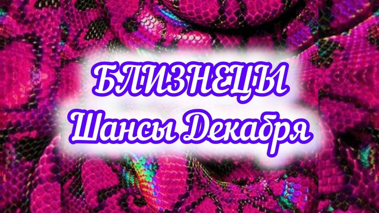 БЛИЗНЕЦЫ - шансы в ДЕКАБРЕ 2024года.