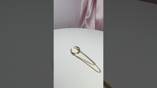 Позолоченная каффа с подвесками-цепочками, Xuping Jewelry