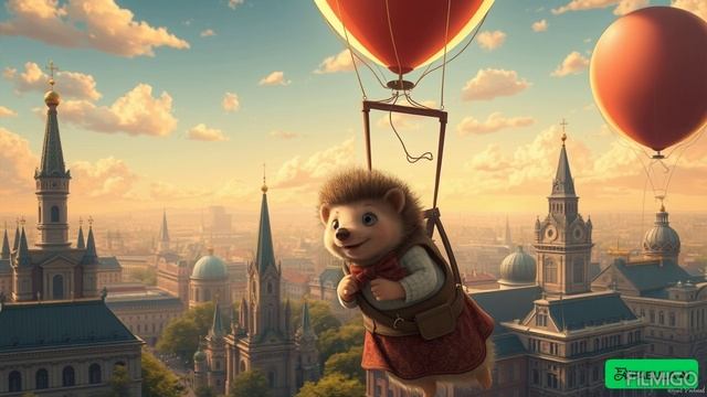 Полёт зверей на воздушном шаре