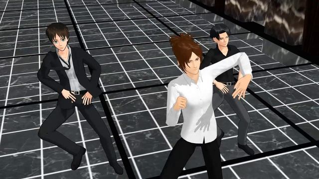 CH4NGE (Levi x Eren x Hange) MMD