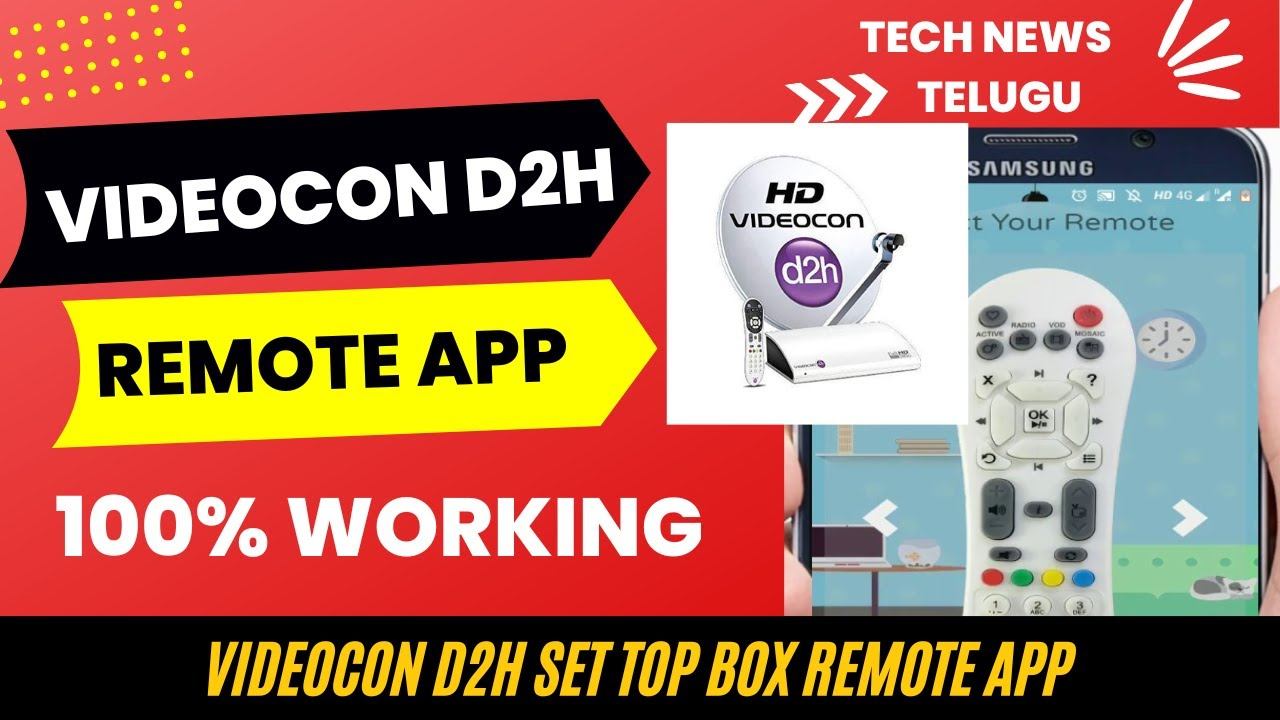 Videocon d2h Remote Mobile App || d2h Set Top Box Remote App || Remote Control App For Videocon d2h