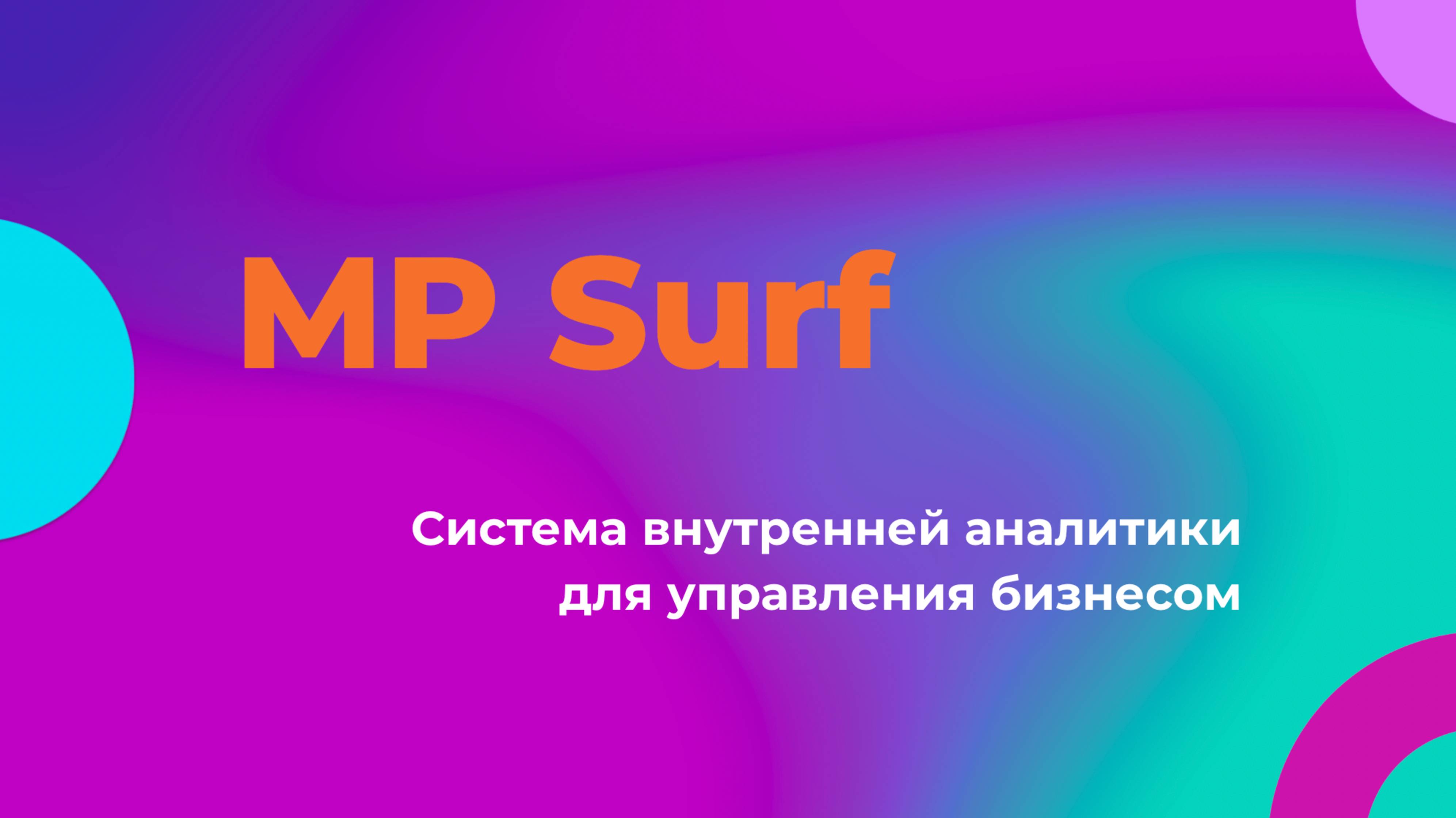 Обзор сервиса внутренней аналитики MP SURF (11.11.2024)