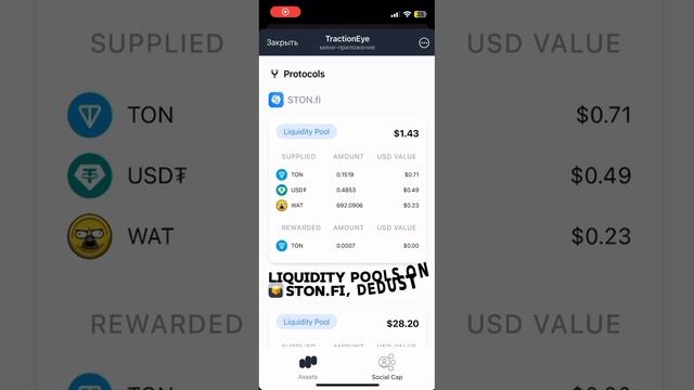 Крипто портфолио. Отслеживай все активы на TON в одном месте!