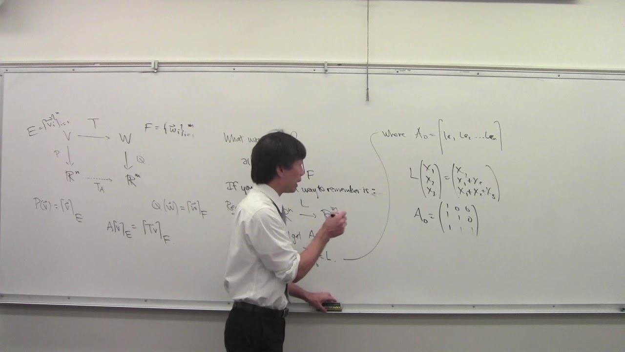 Math 060 102317 Matrix Representations of Linear Transformations III